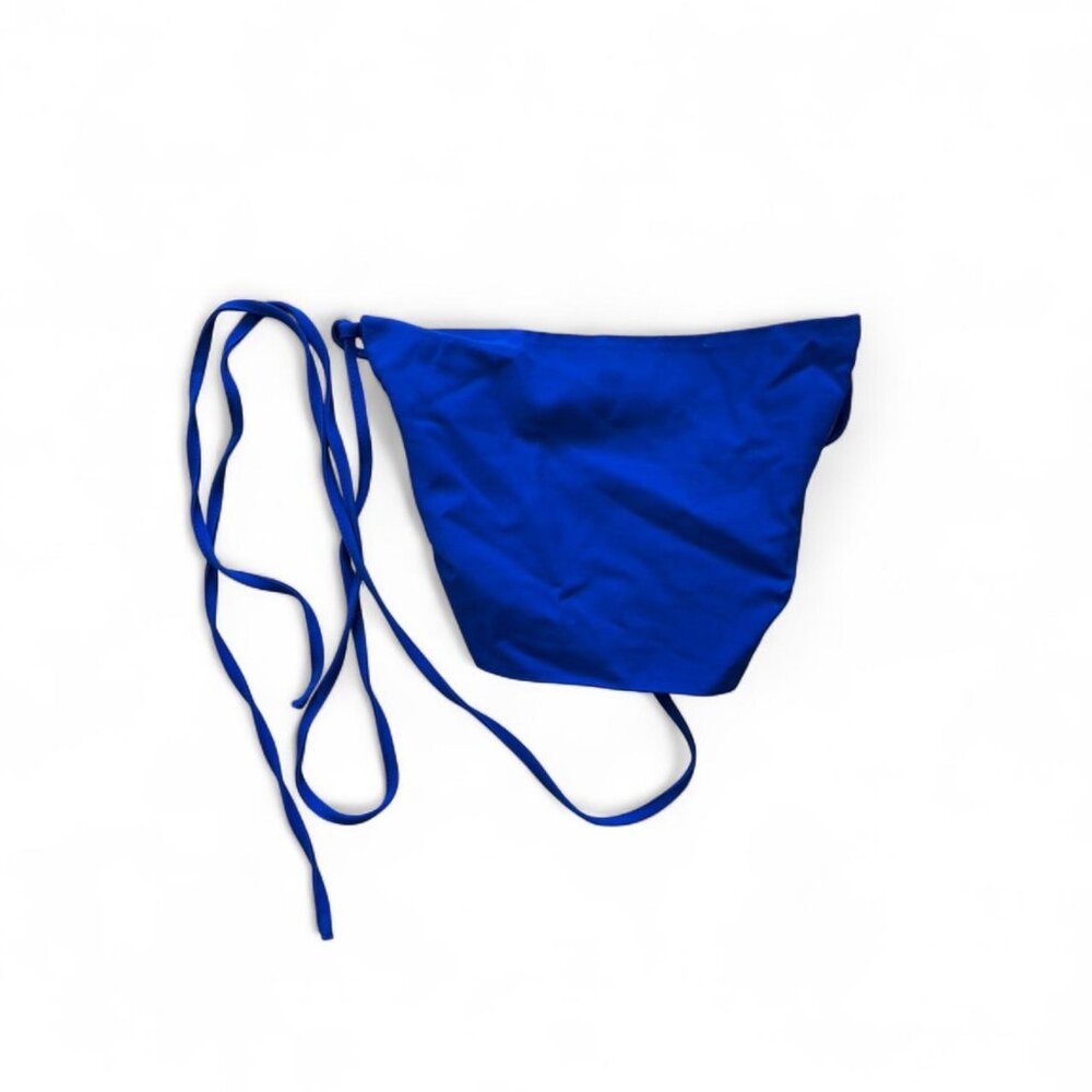 Blue corset crop top